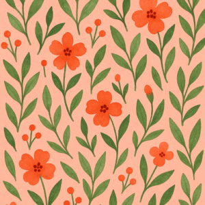 Peach Fleurs